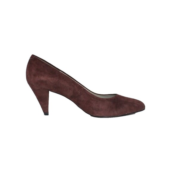 Pappagallo Pumps Heels Brown SuedeHayley Cone Heel Size 9M - Picture 1 of 10